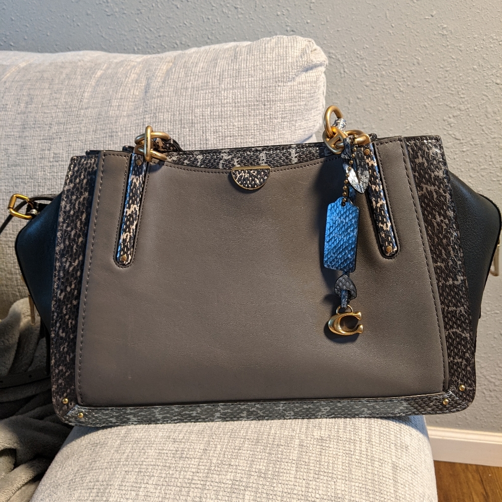 Coach snake skin bag